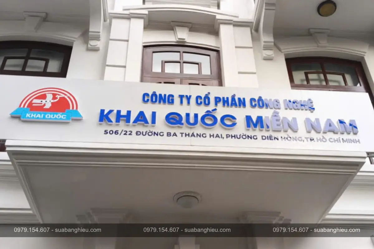 Bảng Hiệu Meca Chữ Nổi Công Ty Cổ Phần Công Nghệ Khai Quốc Miền Nam