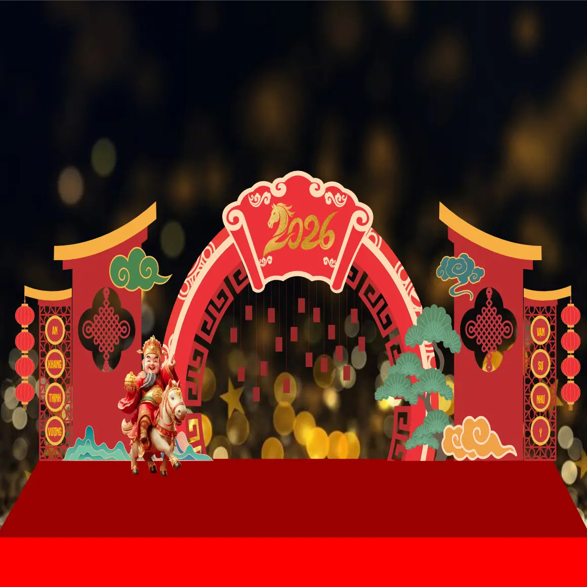 Mẫu Thiết Kế Backdrop Năm Mới F07