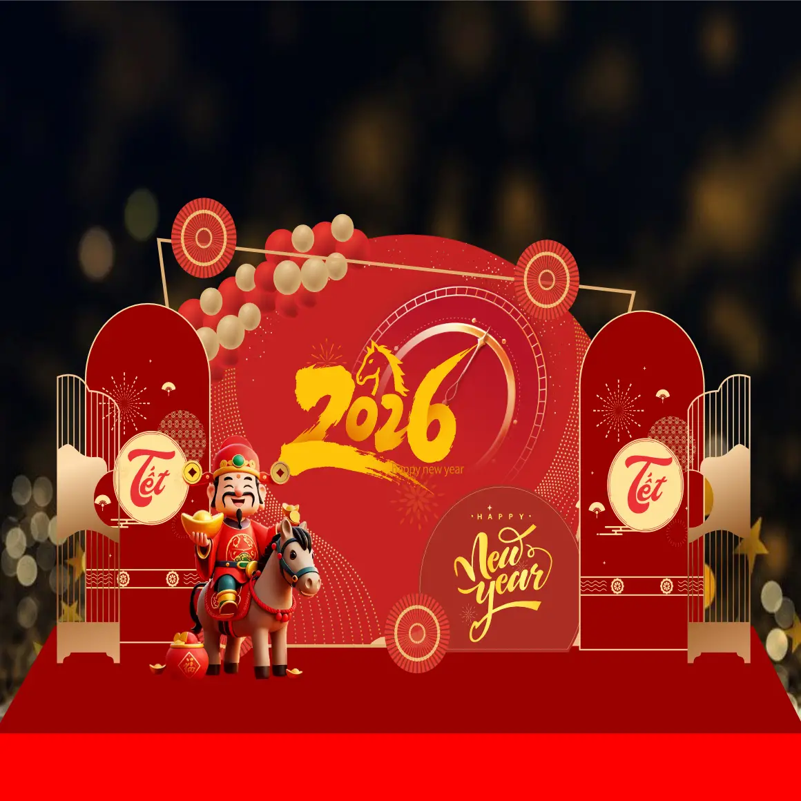 Mẫu Thiết Kế Backdrop Năm Mới F19