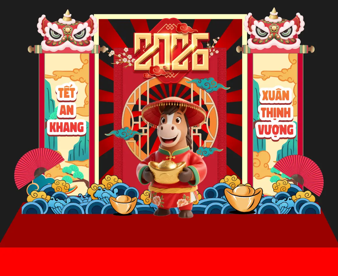 Mẫu Thiết Kế Maket Backdrop Năm Mới F20