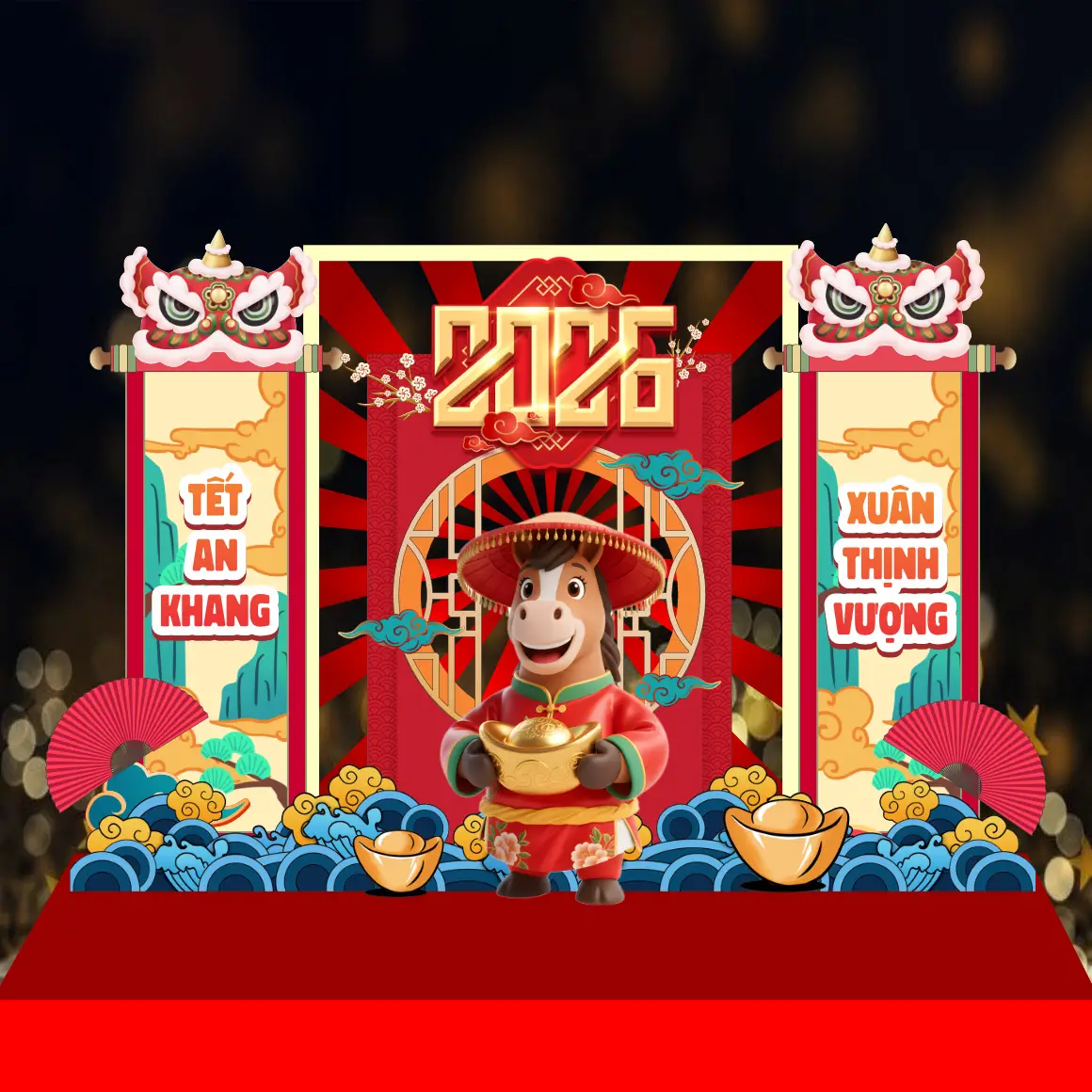 Mẫu Thiết Kế Backdrop Năm Mới F20