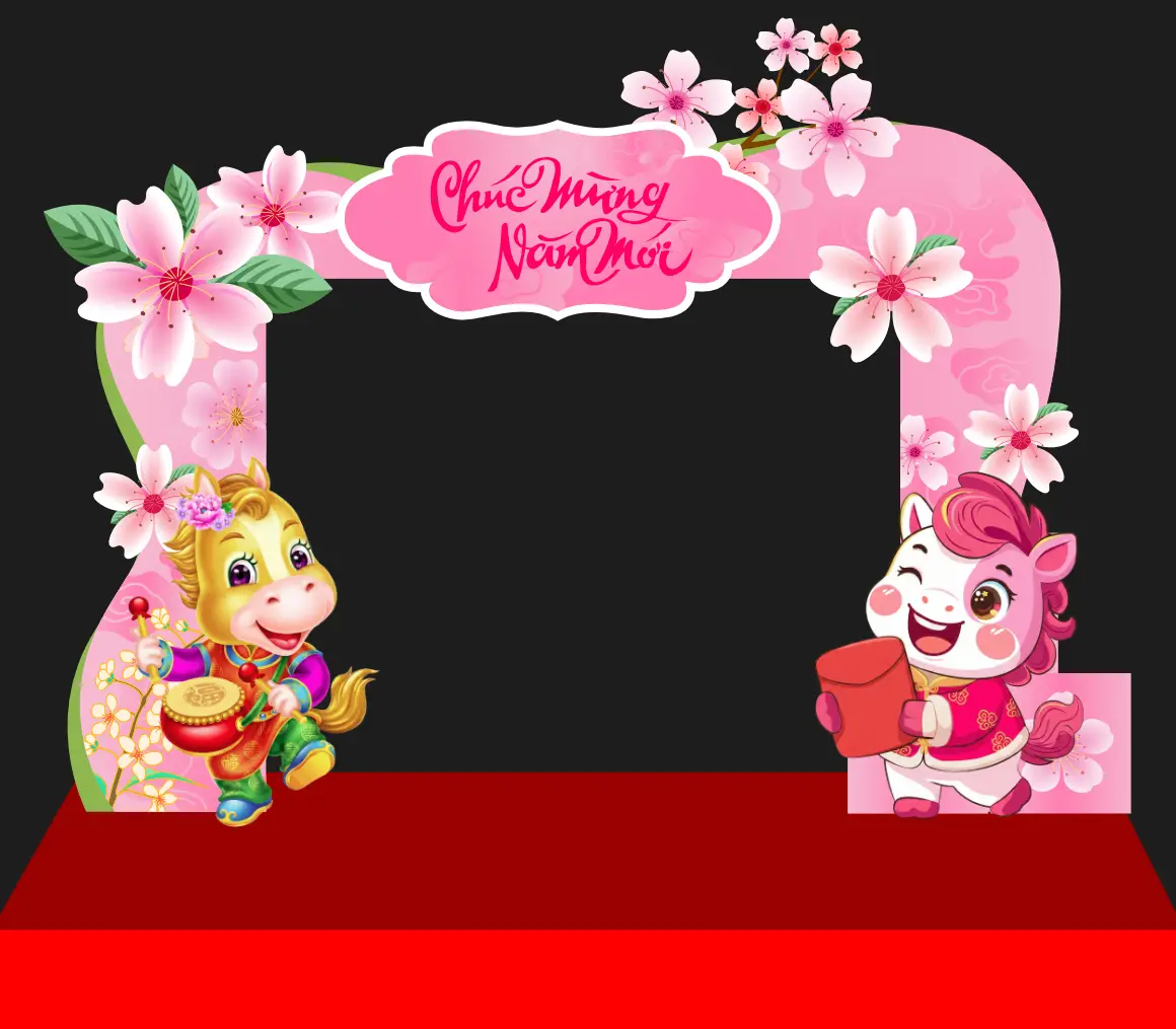 Mẫu Thiết Kế Maket Backdrop Năm Mới F21