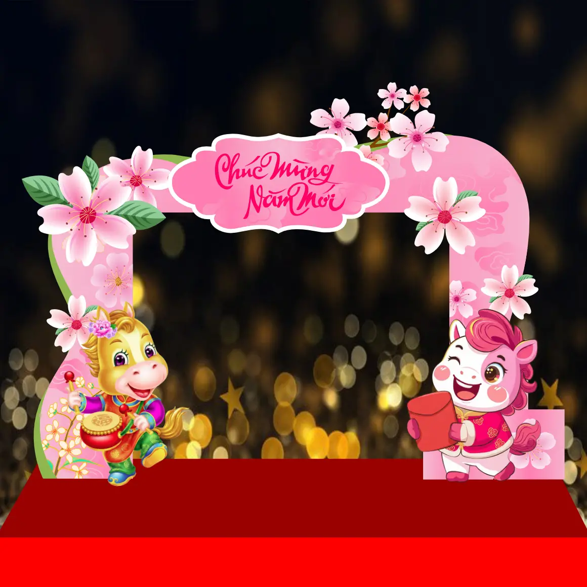 Mẫu Thiết Kế Backdrop năm Mới F21