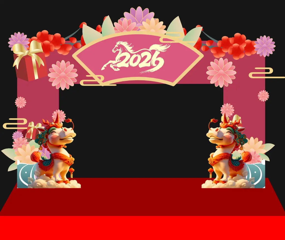 Mẫu Thiết Kế Maket Backdrop Năm Mới F22