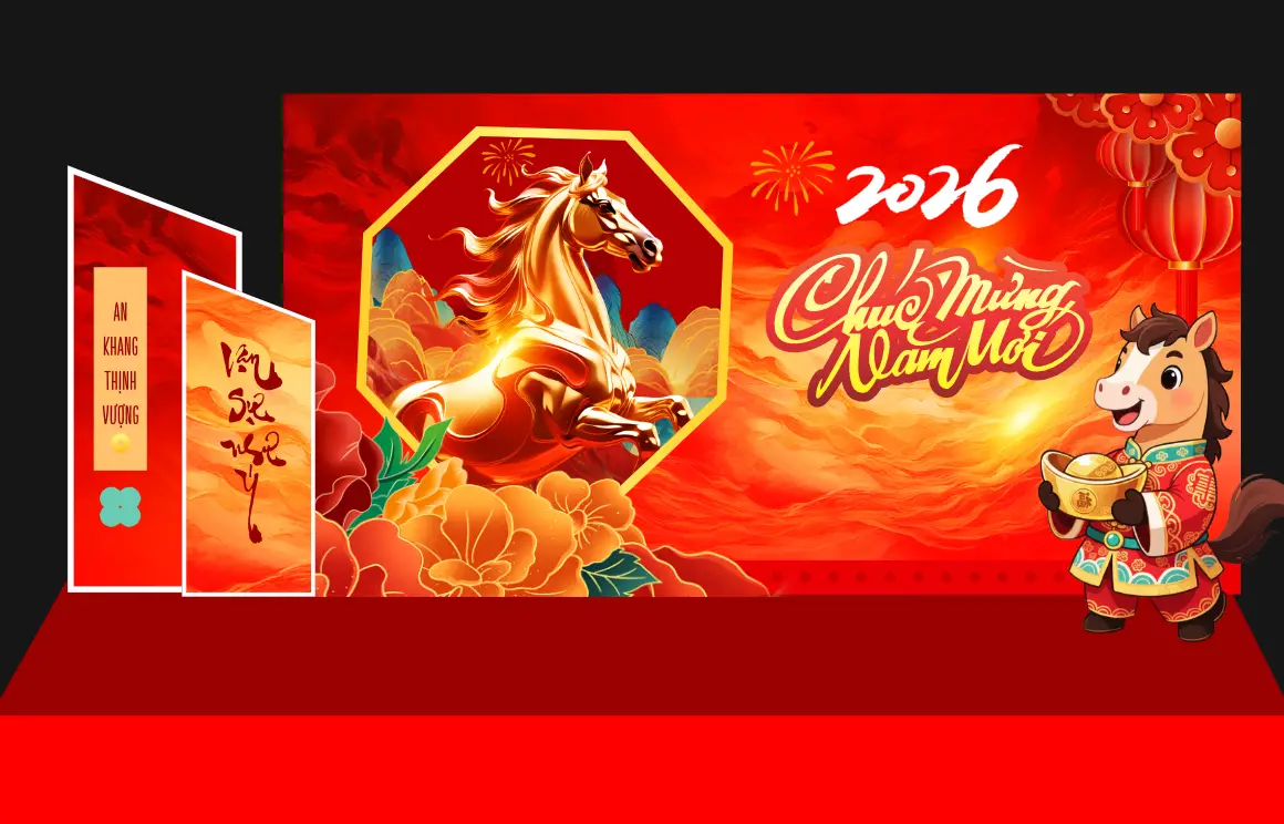 Mẫu Thiết Kế Maket Backdrop Năm Mới F24