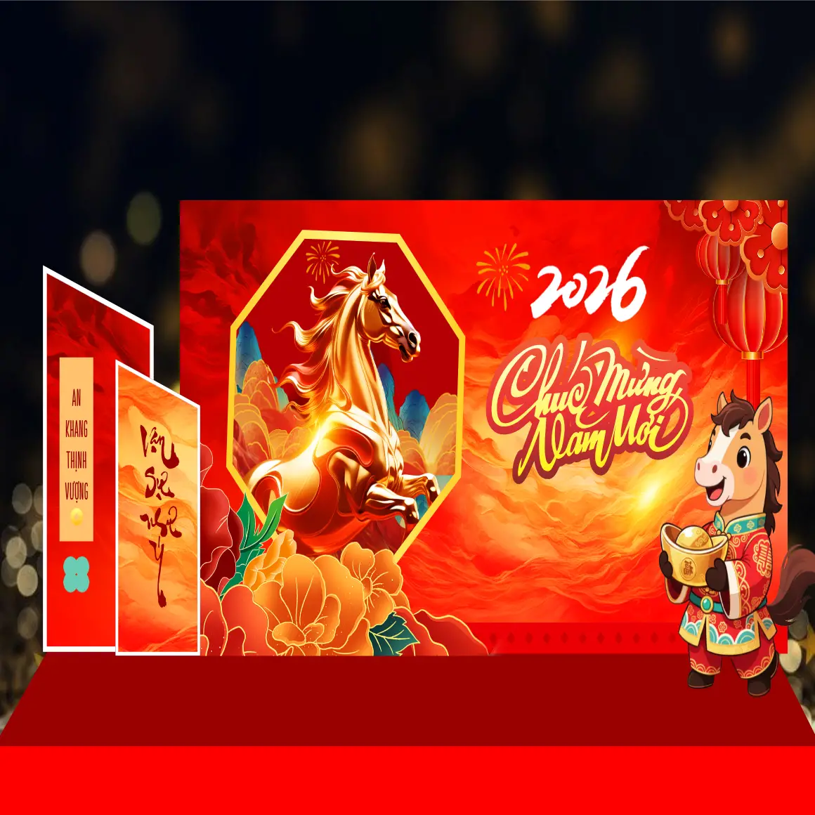 Mẫu Thiết Kế Backdrop Năm Mới F24