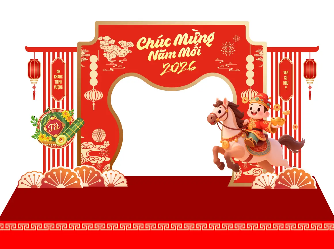 Mẫu Thiết Kế Maket Backdrop Năm Mới F25