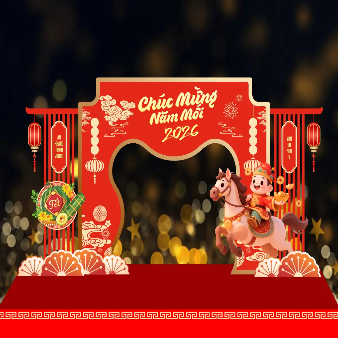 Mẫu Thiết Kế Backdrop Năm Mới F25