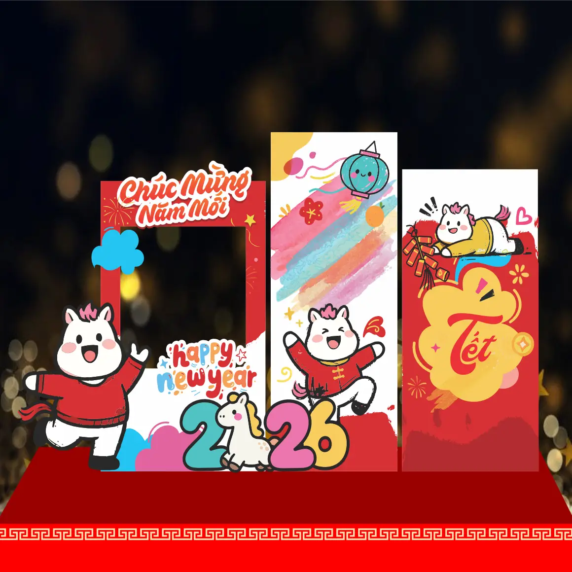 Mẫu Thiết Kế Backdrop Năm Mới F31