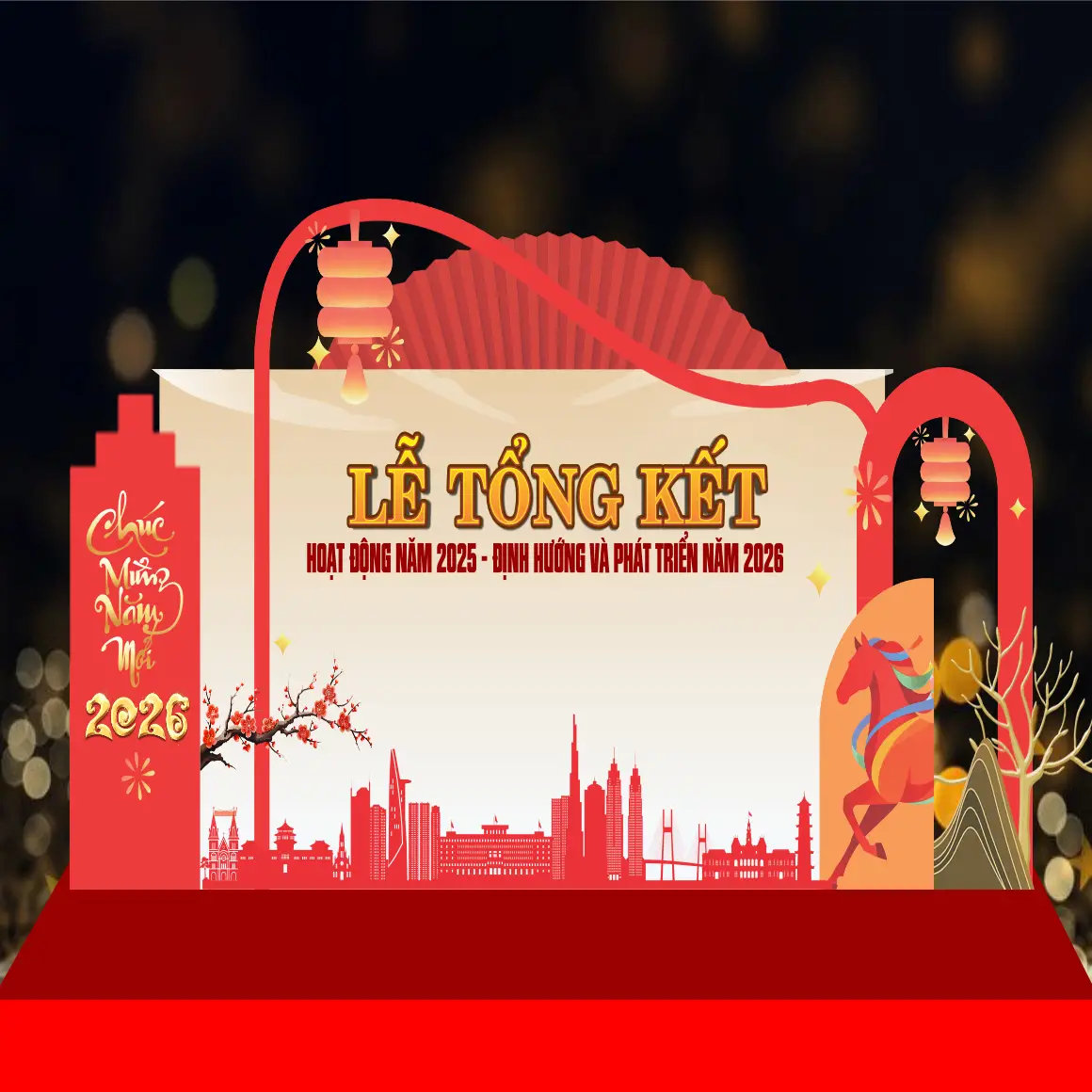 Mẫu Thiết Kế Backdrop Tổng Kết TKF32