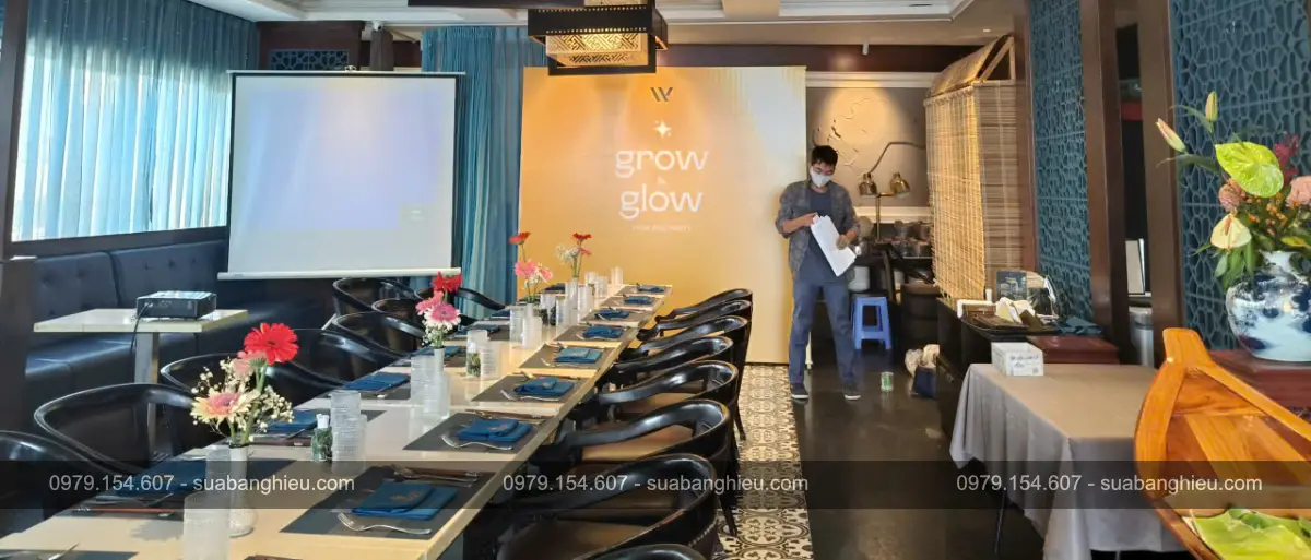 Backdrop Hiflex Sự Kiện Year End Party 2025 Tại Grow & Glow