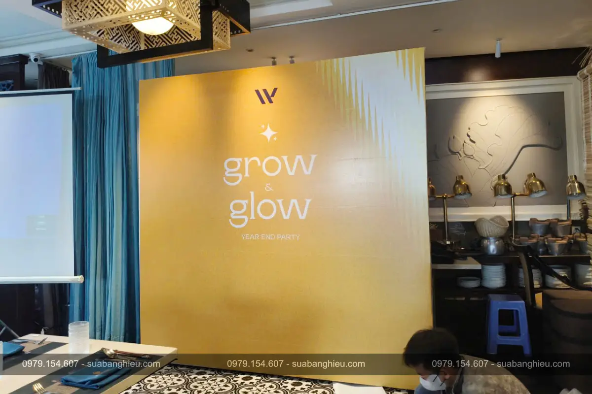 Backdrop Hiflex Sự Kiện Year End Party 2025 Tại Grow & Glow