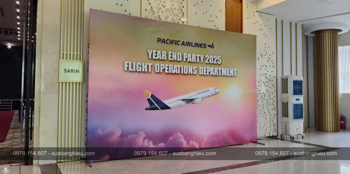 Backdrop Hiflex Tại Sự Kiện year End Party 2025 Của Pacific Airlines