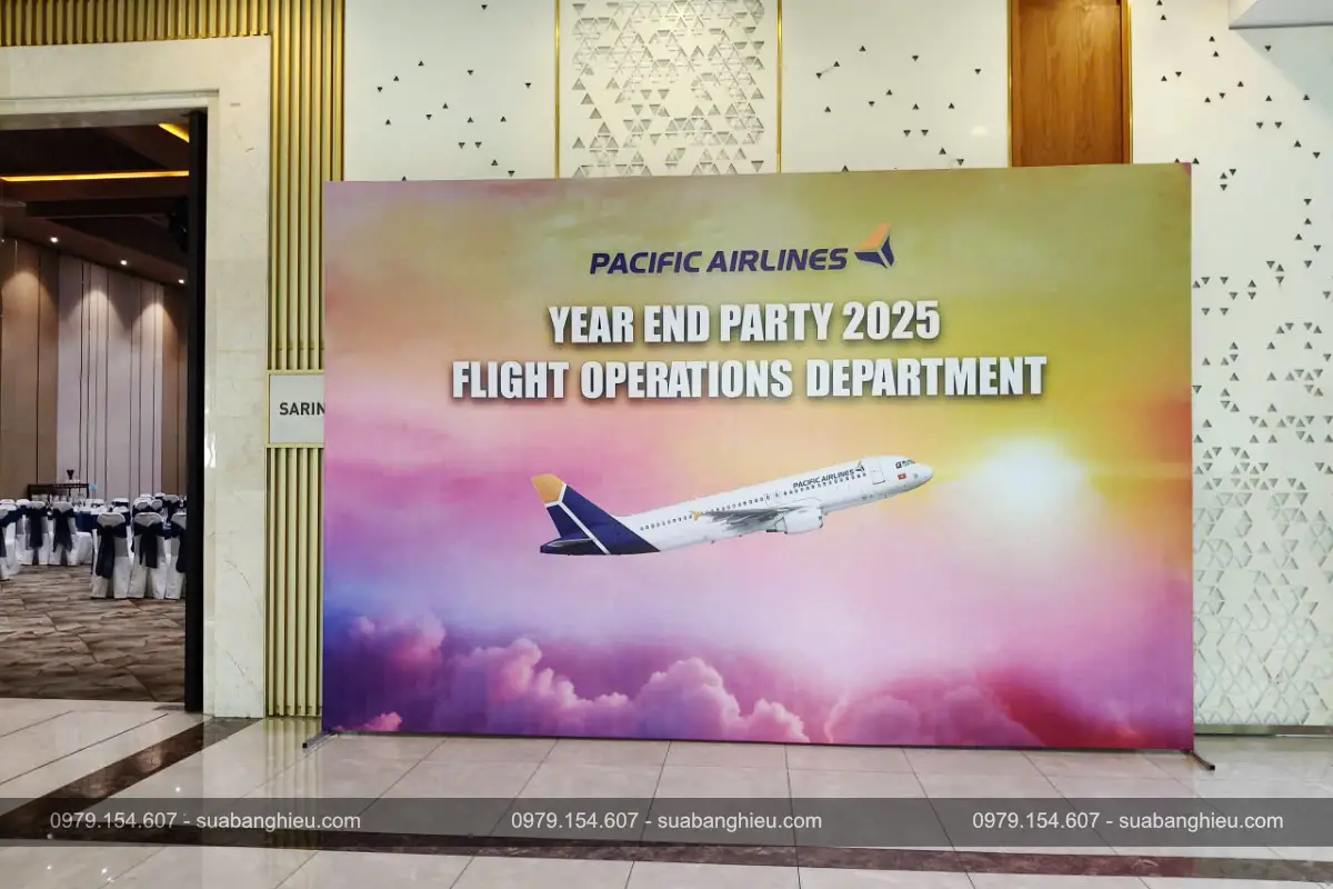 Backdrop Hiflex Tại Sự Kiện year End Party 2025 Của Pacific Airlines