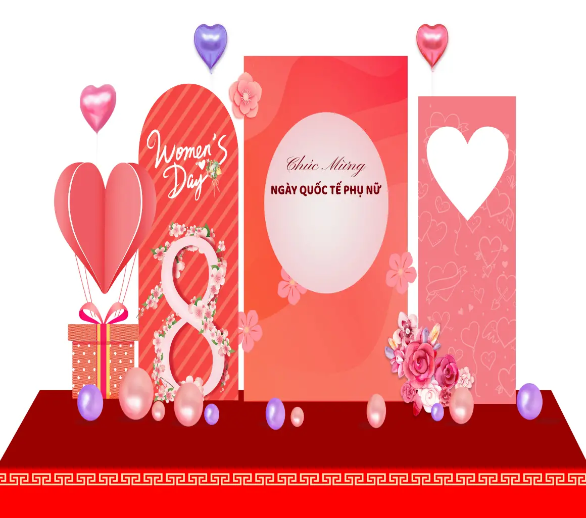 Mẫu Backdrop Formex Ngày Quốc Tế Phụ Nữ 8/3 FQN160