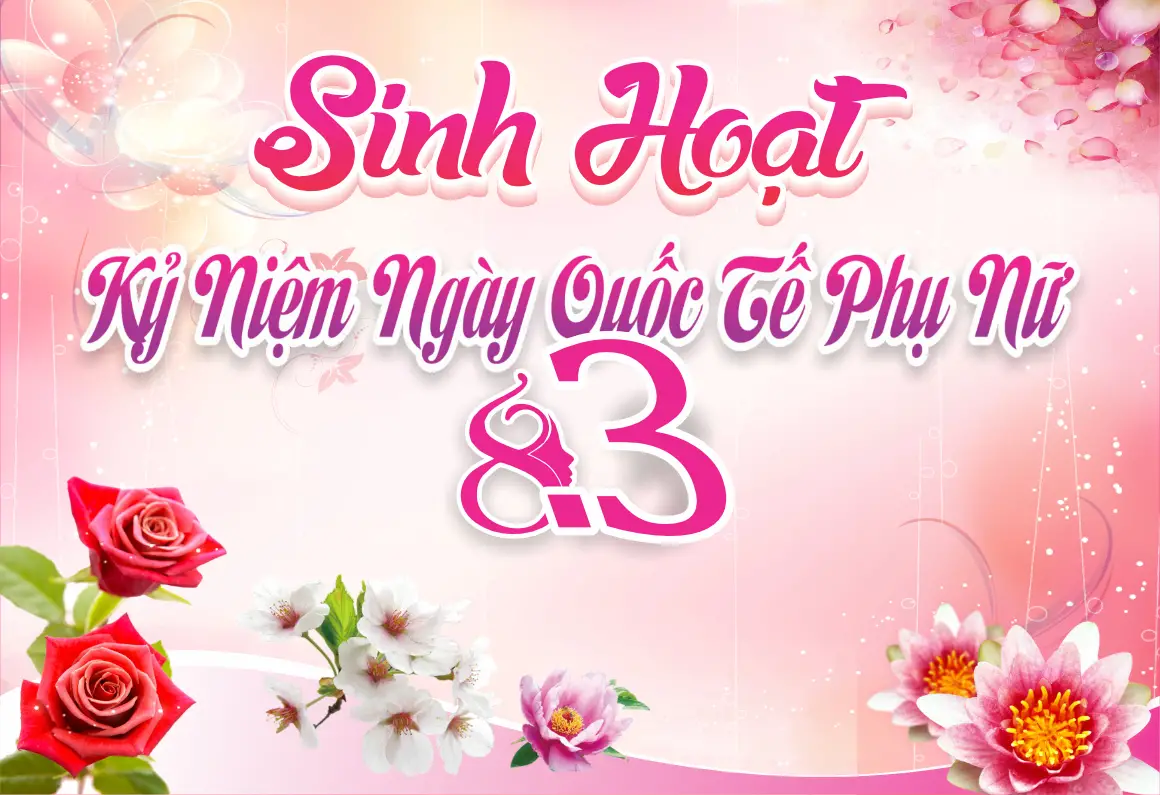 Mẫu Backdrop Formex Ngày Quốc Tế Phụ Nữ 8/3 HQN163