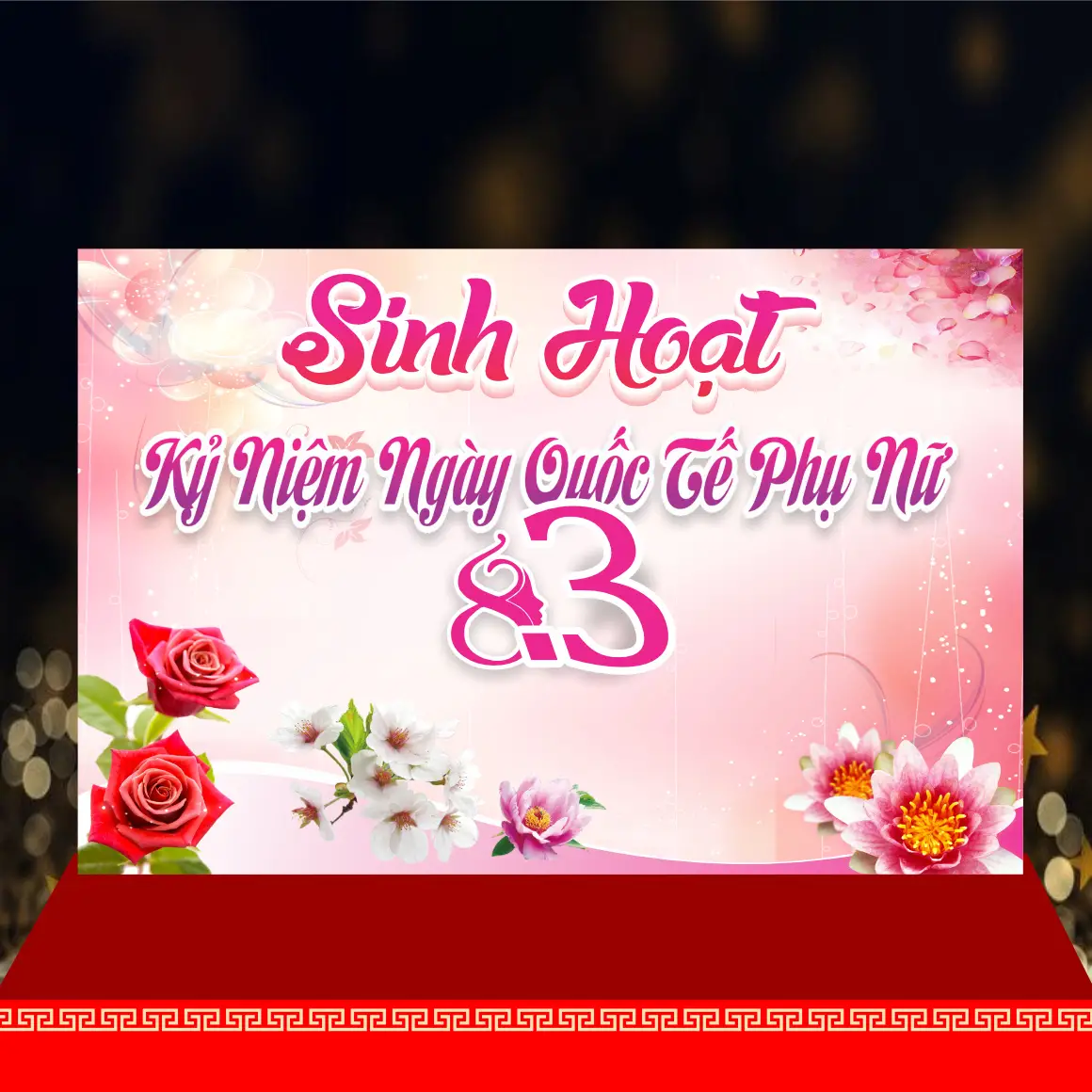Mẫu Backdrop Formex Ngày Quốc Tế Phụ Nữ 8/3 HQN163