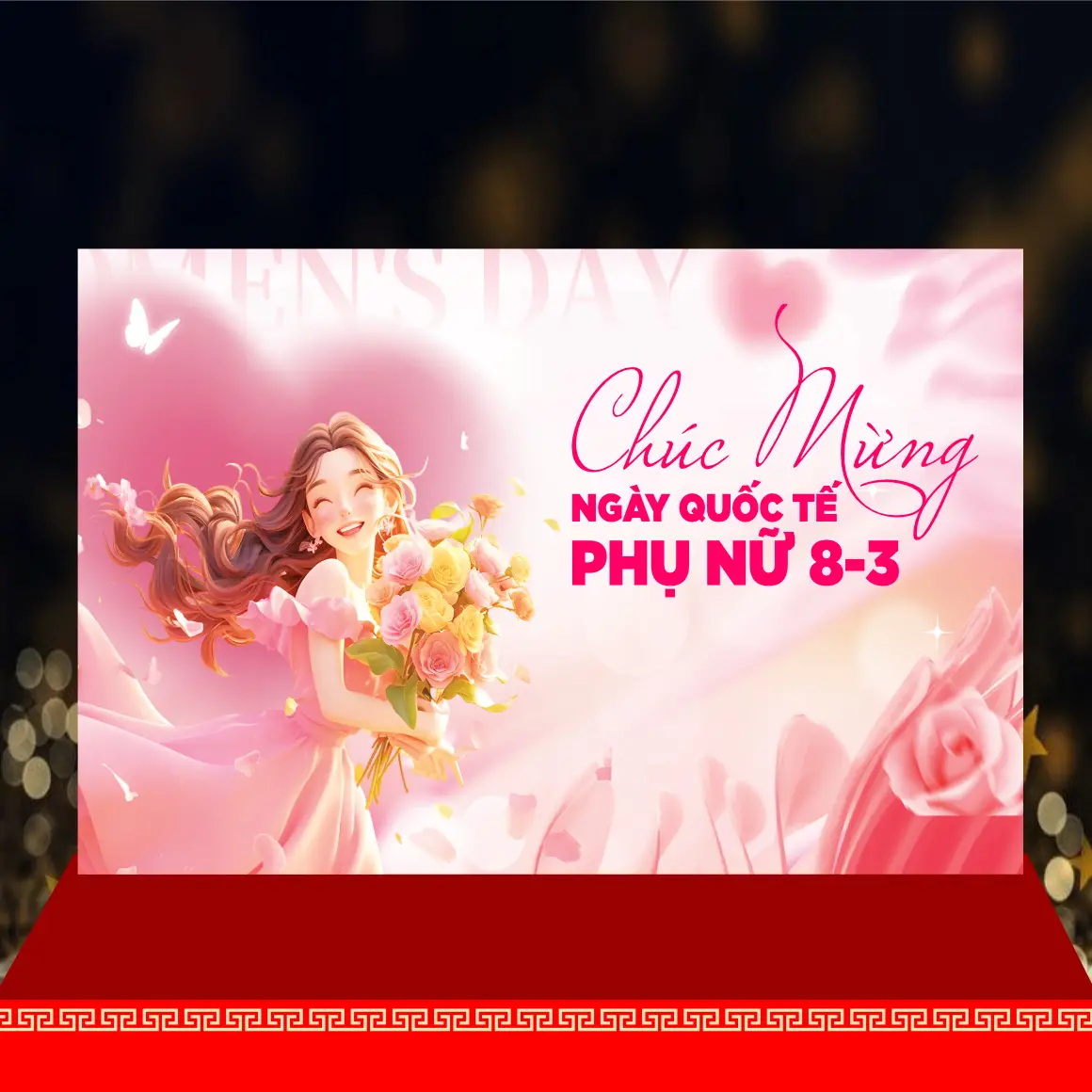 Mẫu Backdrop Hiflex Ngày Quốc Tế Phụ Nữ 8/3 H01