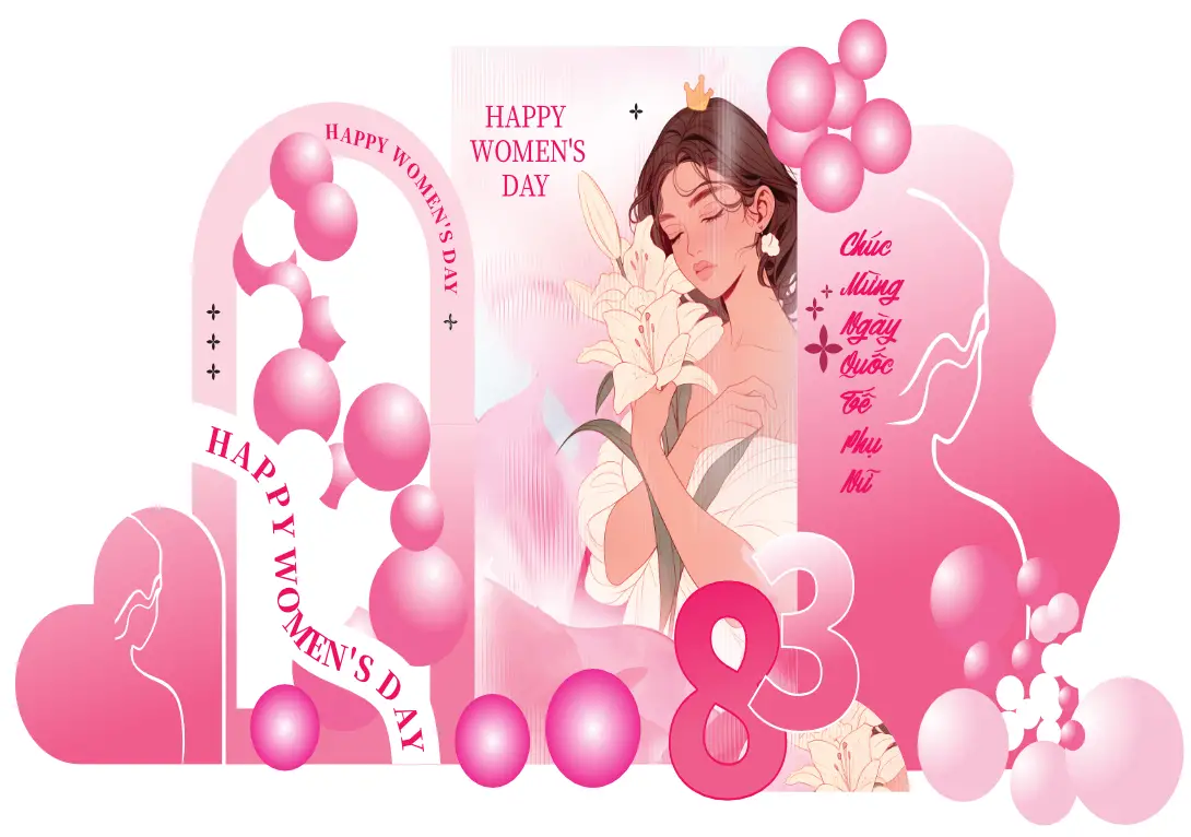 Mẫu Backdrop Formex Ngày Quốc Tế Phụ Nữ 8/3 F42