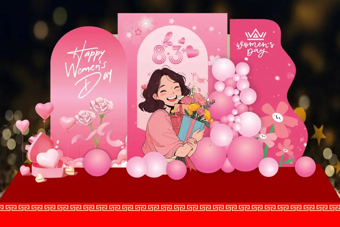 Mẫu Backdrop Formex Ngày Quốc Tế Phụ Nữ 8/3 F43