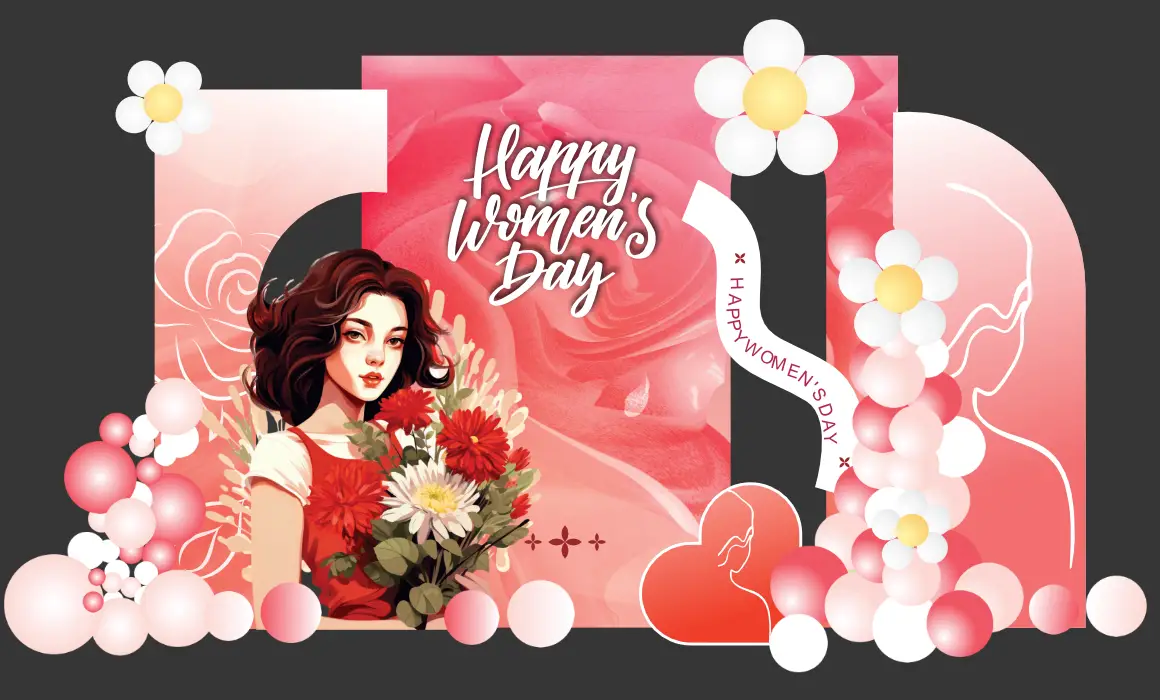 Mẫu Backdrop Formex Ngày Quốc Tế Phụ Nữ 8/3 F44