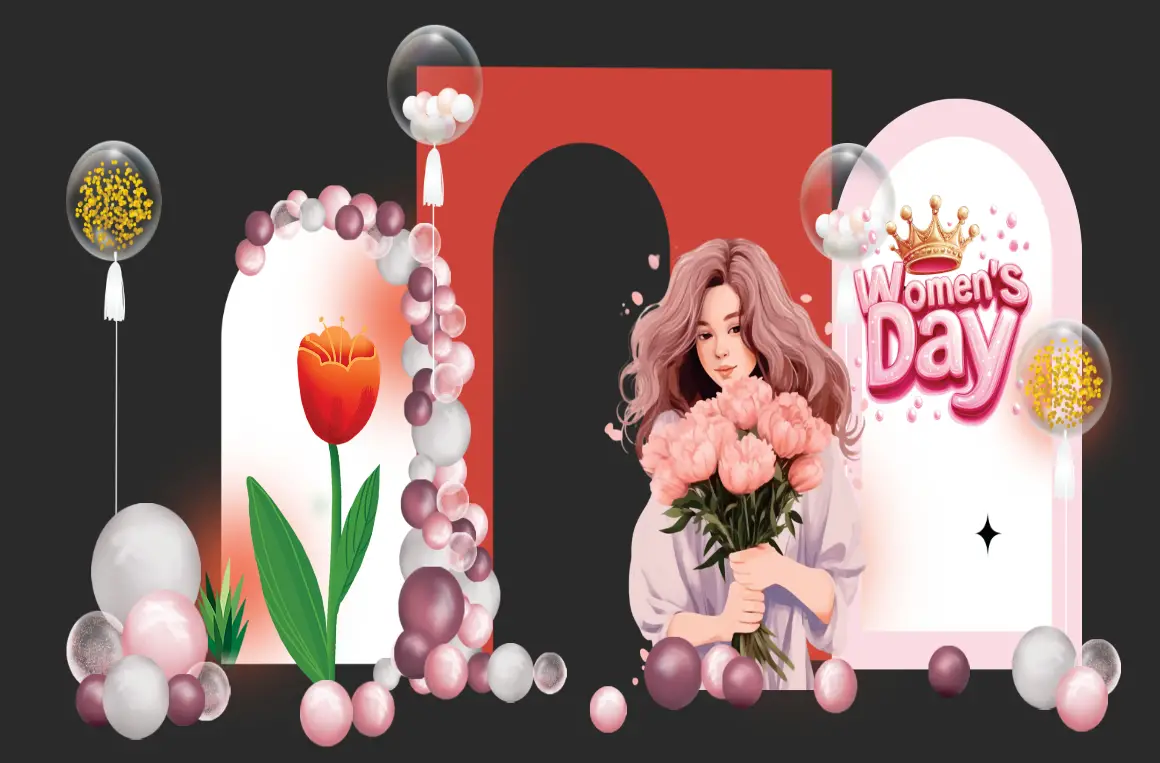 Mẫu Backdrop Formex Ngày Quốc Tế Phụ Nữ 8/3 F45