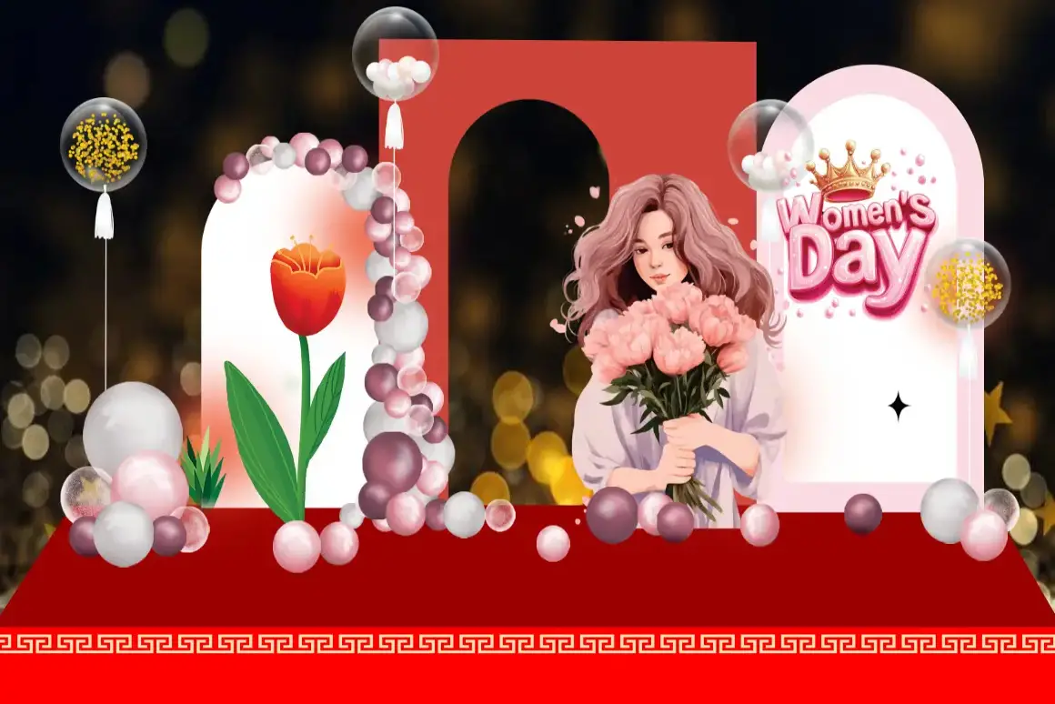 Mẫu Backdrop Formex Ngày Quốc Tế Phụ Nữ 8/3 F45