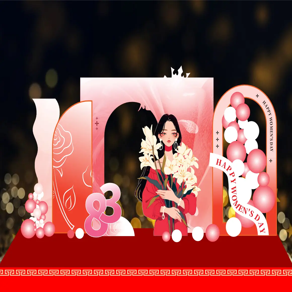 Mẫu Backdrop Formex Ngày Quốc Tế Phụ Nữ 8/3 F41