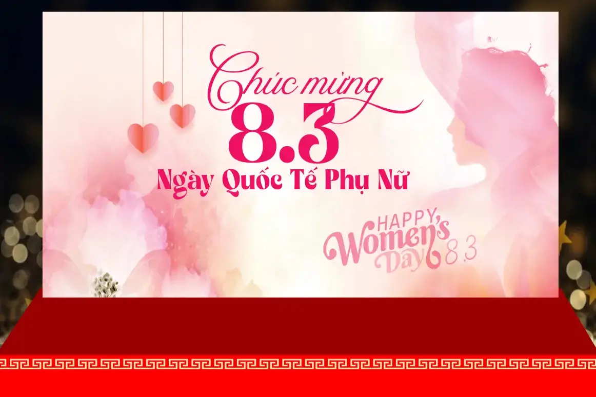 Mẫu Backdrop Hiflex Ngày Quốc Tế Phụ Nữ 8/3 H64