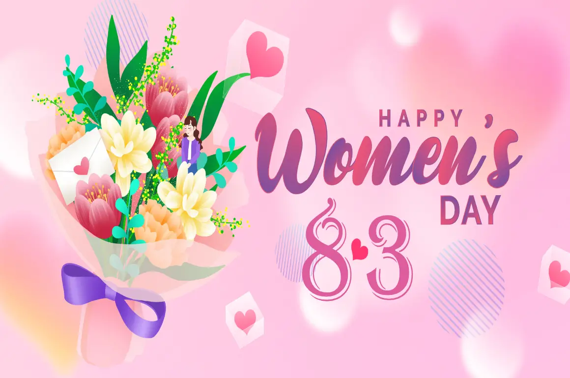 Mẫu Backdrop Hiflex Ngày Quốc Tế Phụ Nữ 8/3 HQN153