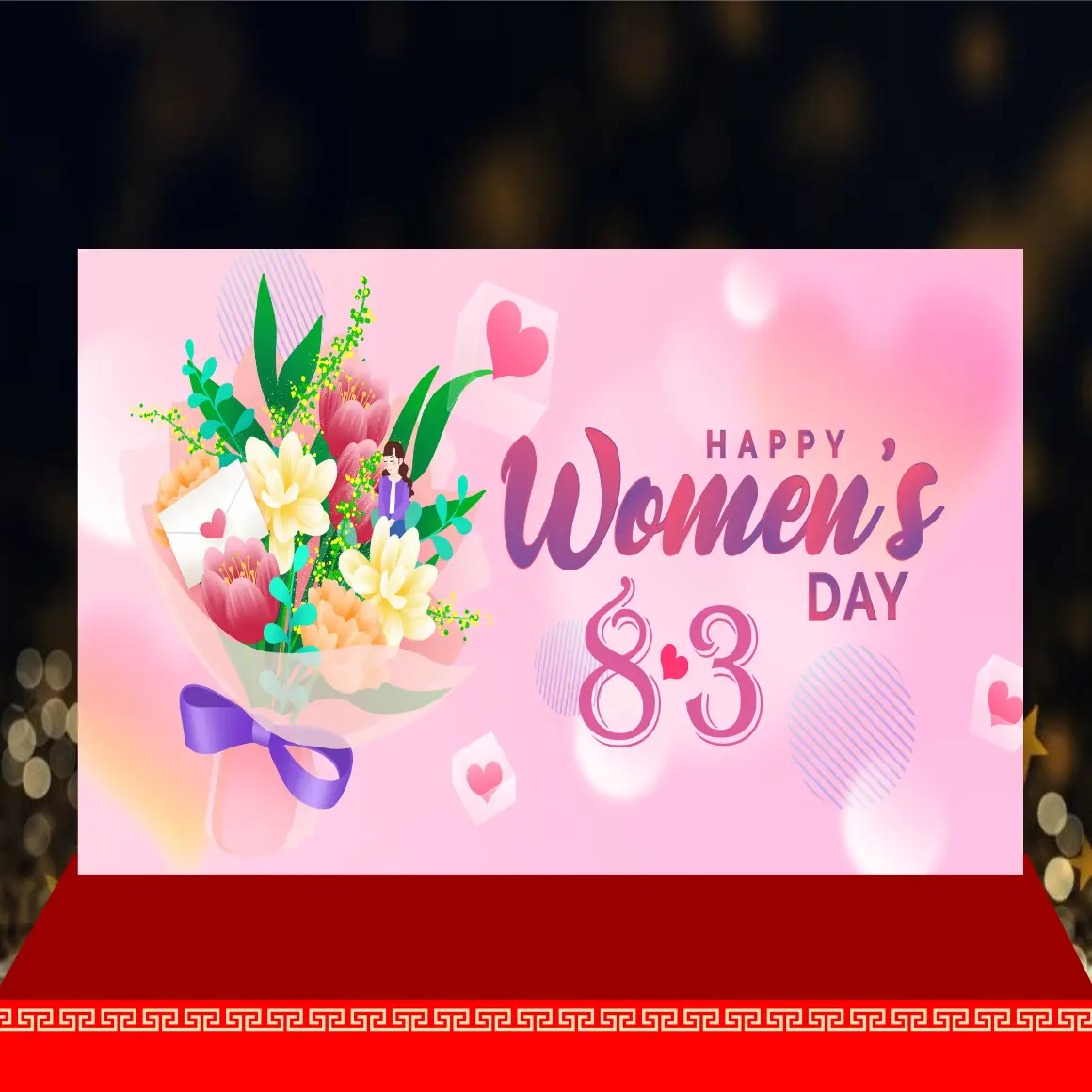Mẫu Backdrop Hiflex Ngày Quốc Tế Phụ Nữ 8/3 HQN153