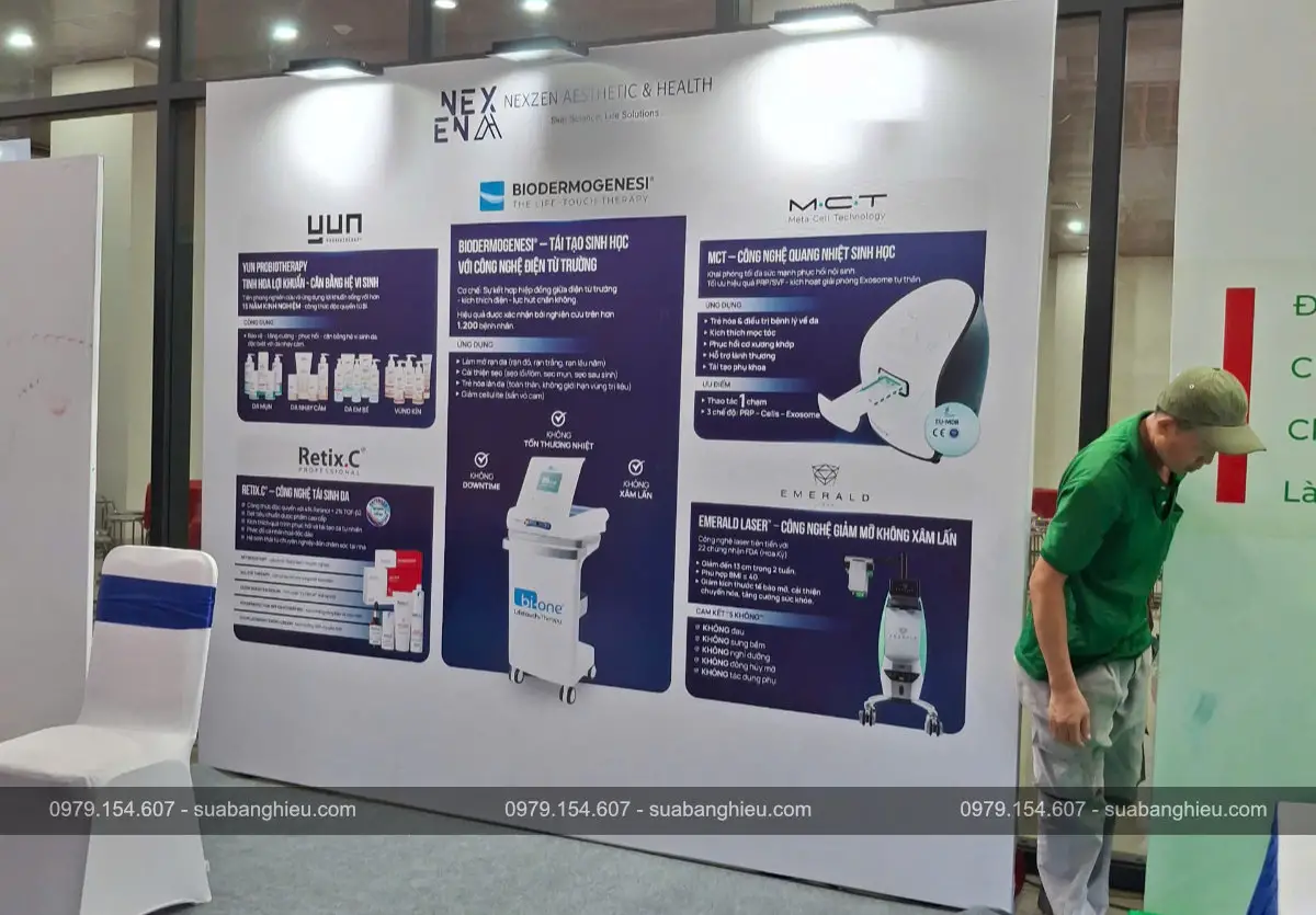 Backdrop Hiflex Sự Kiện Ra Mắt Sản Phảm Của Nexzen Aesthtic & Health