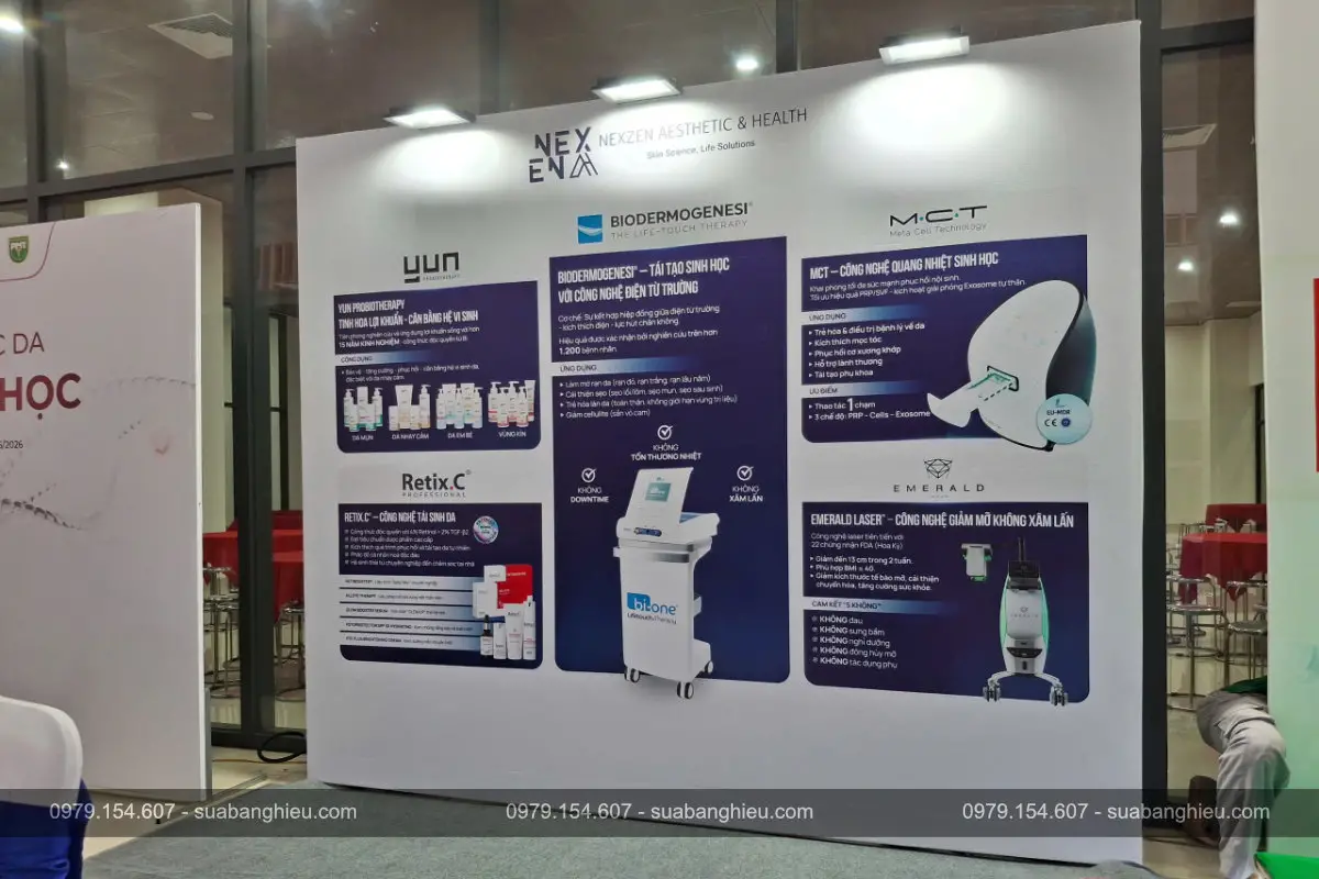 Backdrop Hiflex Sự Kiện Ra Mắt Sản Phảm Của Nexzen Aesthtic & Health