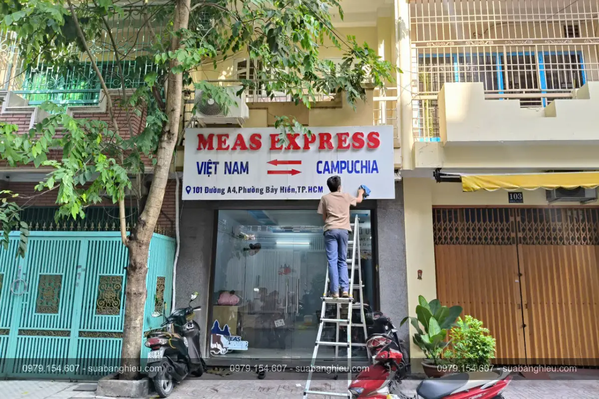 Lắp Đặt Bảng Hiệu Meca Chữ Nổi Meas Express