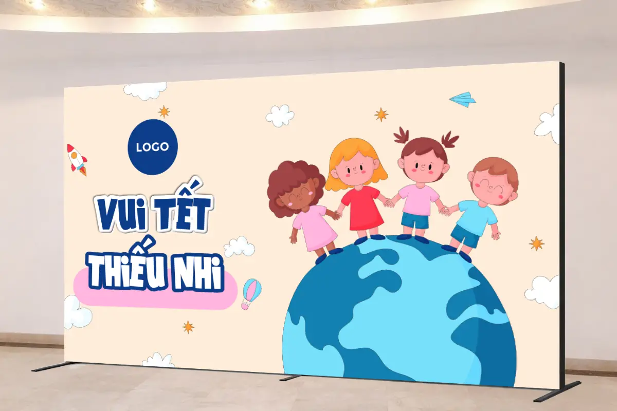 Mẫu Backdrop Quốc Tế Thiếu Nhi H8958195