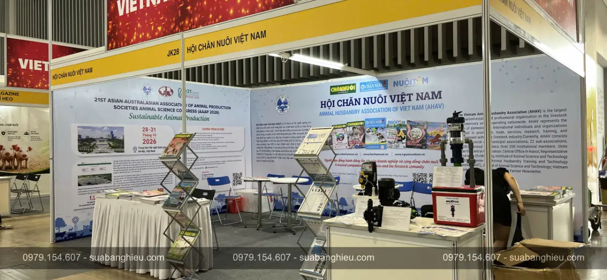 Thi Công Backdrop Và Bảng Hiệu Hội Chăn Nuôi Việt Nam Tại Triển Lãm Quốc Tế Chăn Nuôi VietStock 2026
