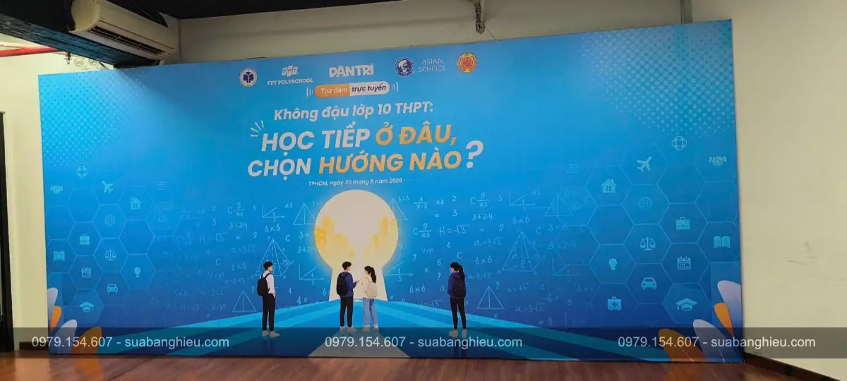 Backdrop Hiflex Sự Kiện Tọa Đàm Trực Tuyến Về Tuyển Sinh Lớp 10 THPT
