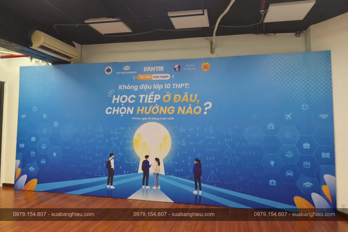 Backdrop Hiflex Sự Kiện Tọa Đàm Trực Tuyến Về Tuyển Sinh Lớp 10 THPT