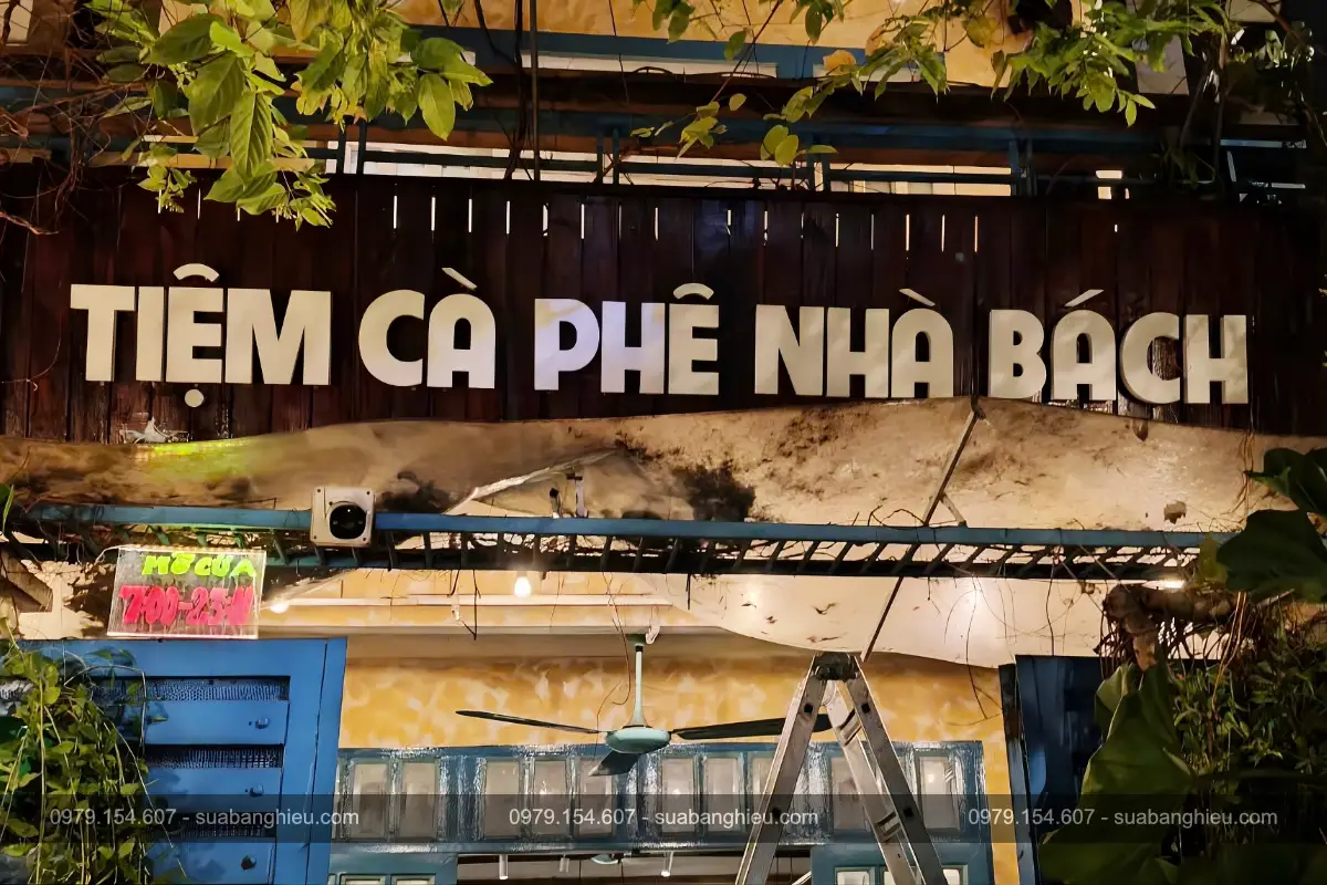 Bảng Hiệu Meca Chữ Nổi Tiệm Cà Phê Nhà Bách